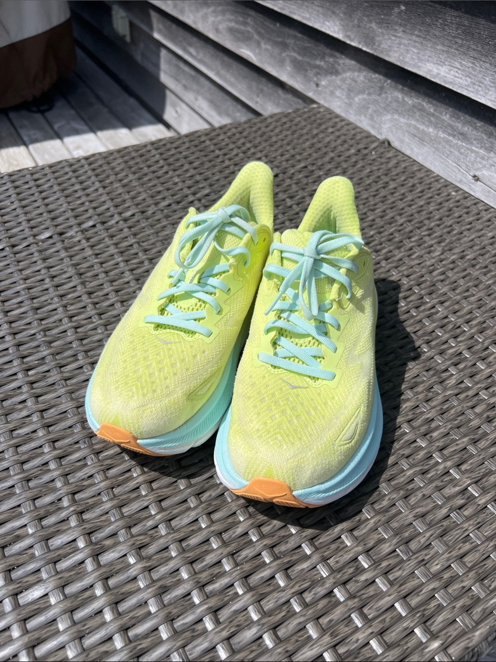 Hoka One One Clifton 9 Lightweight Women's Running Sneakers - Neon Yellow